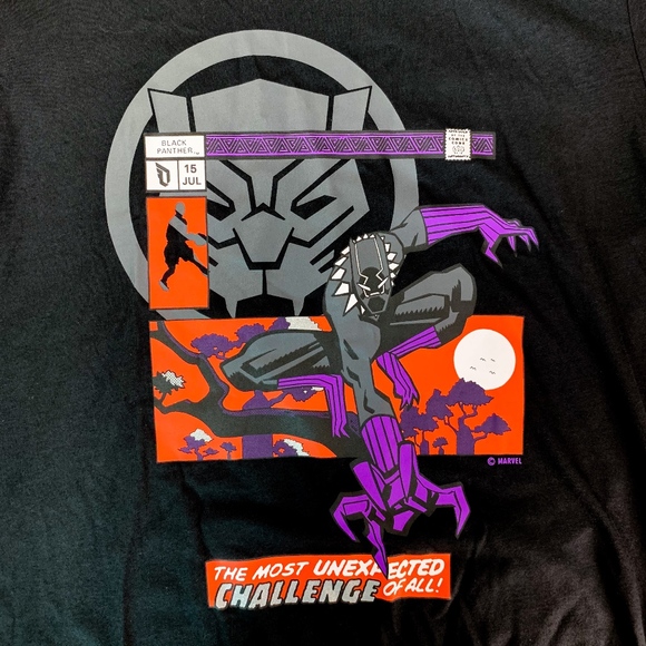 Adidas Marvel Black Panther Dame T-shirt Size S - Picture 5 of 6